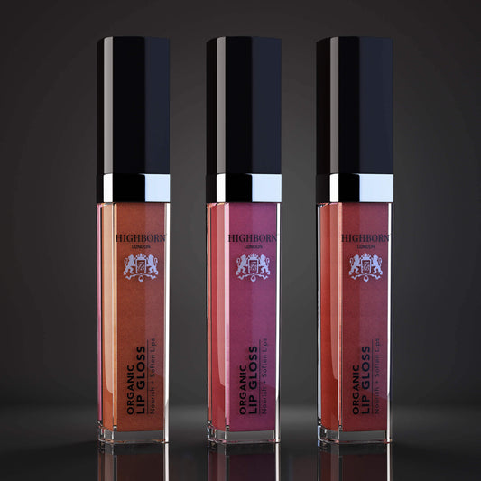 Organic Lip Gloss 3 Pack Collection - Highborn London