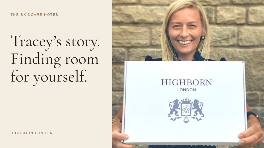 Tracey’s story. Finding room for yourself. The genuine photograph of Tracey Broadway holding her HIGHBORN box.