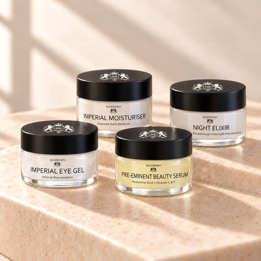 Four Phase mini travel collection on ivory stone